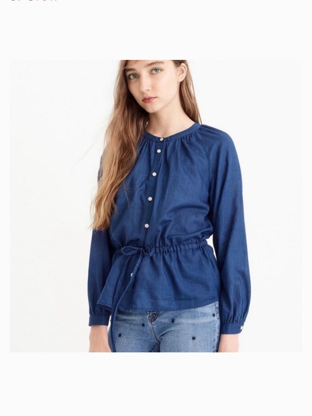 J. Crew Cotton Voile Peplum Top Sz 4